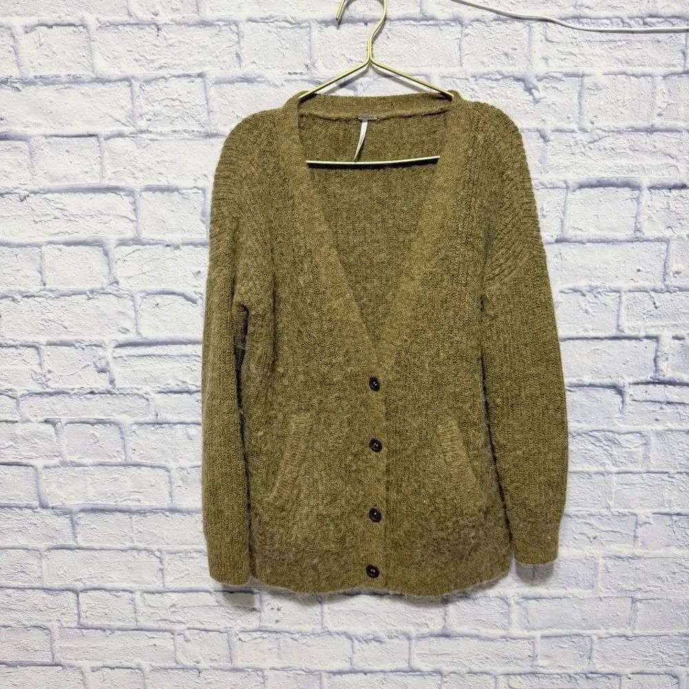 Free people mohair cardigan sweater